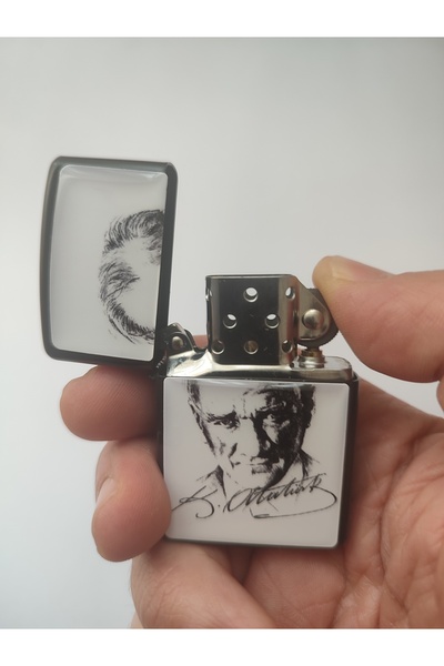 ASYA GIFTS Atatürk Tema Ve Imzalı Benzinli Çakmak