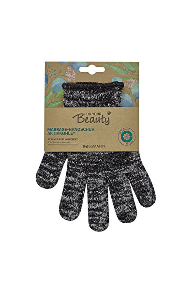 FOR YOUR BEAUTY قفازات التدليك بالفحم النشط 1 قطعة