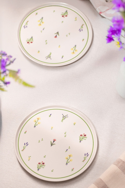 Rakle Botanical Seramik 4'lü Servis Tabağı Seti 26,5 cm