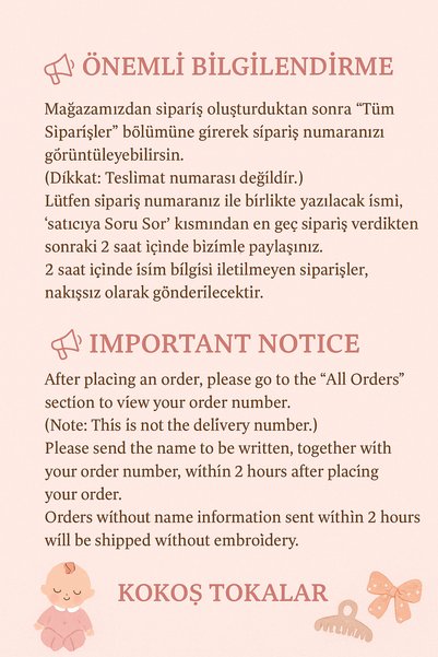 Kokoş Tokalar Muslin Tamset