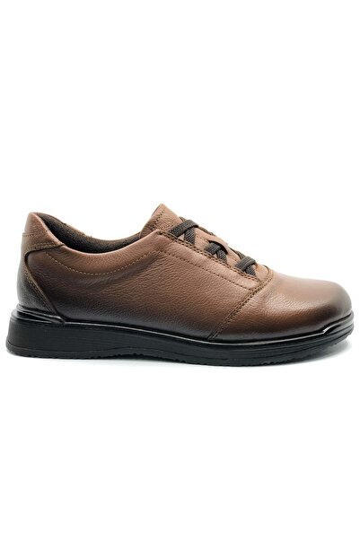 Venüs Agave Genuine Leather Orthopedic Women's Casual Shoes Taba