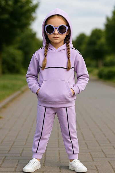 minikiss Σετ φόρμας για κορίτσια με κουκούλα