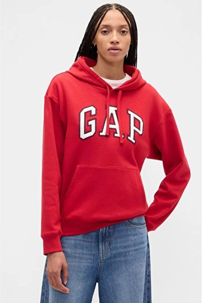 GAP V-Gap Herıtage Po Hd - 463506006 Hoodie Kapüşonlu Kadın Sweatshirt KIRMIZI