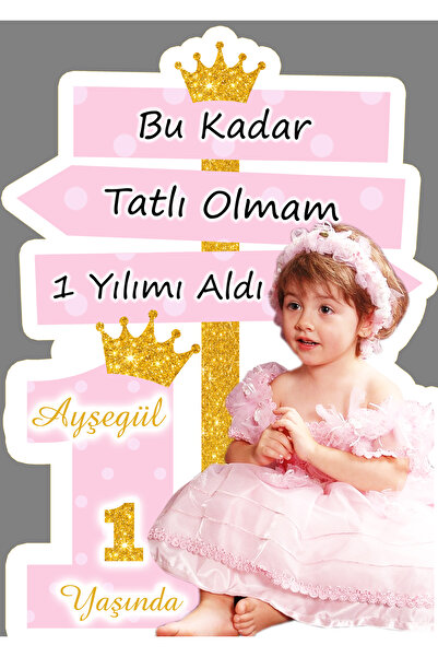 Sunligo Prenses Yön Panosu Masa Üstü Ayaklı Pankart 40 Cm Uzunluk Pvc Kaplı H...