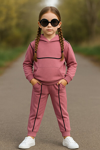 minikiss Hooded Girls' Tracksuit Set