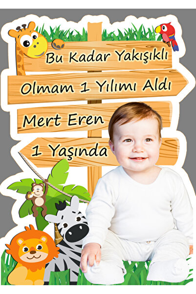 Sunligo Safari Yön Panosu Masa Üstü Ayaklı Pankart 40 Cm Uzunluk Pvc Kaplı