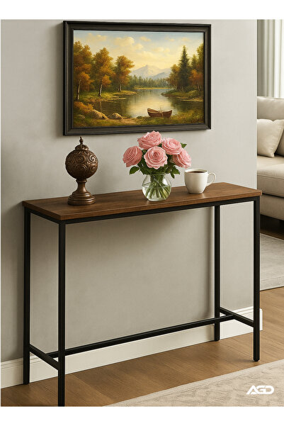 AGD طاولة وحدة تحكم ضيقة، طاولة جانبية حديثة، طاولة مدخل صغيرة ريفية، مكتب عرض جانبي لغرفة النوم