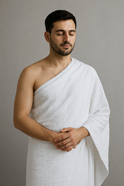 tawlu خيزران نهاري | ١٠٠ × ٢٢٠ سم | مُحَمَّر | عضوي | قطعتان | طقم إحرام للكبار