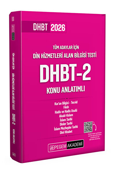 Pegem Akademi Yayıncılık 2026 Dhbt 2 Tüm Adaylar Için Konu Anlatımlı Pegem Ak...