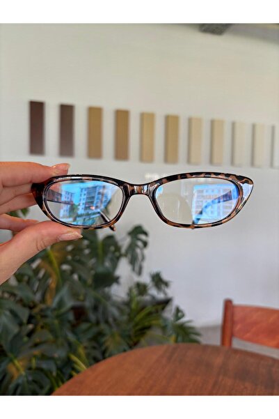 funeyes Cateye Leopard Women Blue Light Protection Interchangeable Lens Glasses Geometric Unisex