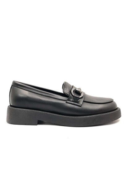 Greyder 72133 Zn Urban Leather Comfort Casual Oxford Women's Shoes Black