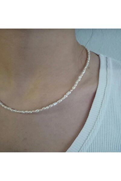 Mudita Tasarım 1/2 mm gerçek doğal tatlı su arpa inci