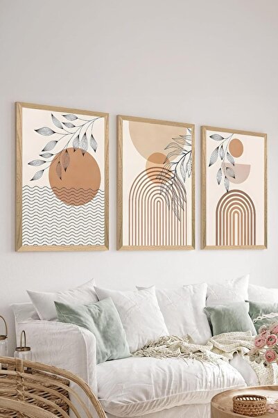 E&D Collection Artavessa 3 Parça Çerçeve Görünümlü Mdf Tablo Seti - ARTSYCLLC...
