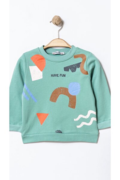 YUSALİ Geometric Pattern Printed 2-Ply Paddywear, Casual 100% Cotton Boys' Set