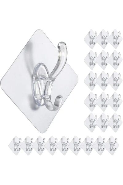 Hype Store Orret Home 6 Adet Kendinden Yapışkanlı Şeffaf Askı Askılık Havlulu...