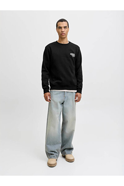 Jack & Jones Ανδρικό φούτερ Jjmakoto μαύρο 12278601