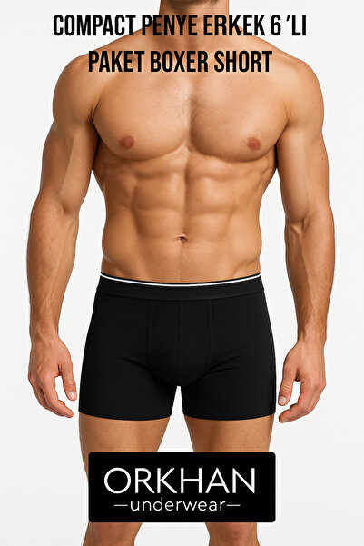ORKHAN Men's Boxers, Cotton Elastane, Stretch Fabric , Casual, Soft Fabric, Flexible 6-Pack