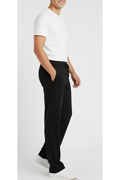 TheSeason Erkek Siyah Beli Lastikli Rahat Kesim Jogger Pantolon