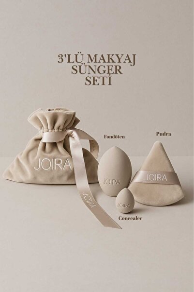 JOIR'A 3'lü Makyaj Sünger Seti - Fondöten Süngeri - Concealer Süngeri - Pudra Süngeri