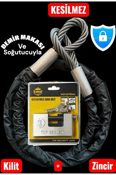 PADRİ 10 Milim 1,5 metre Kesilmez Motorsiklet Zincir Kilit Motor Kilidi Motosiklet zincir