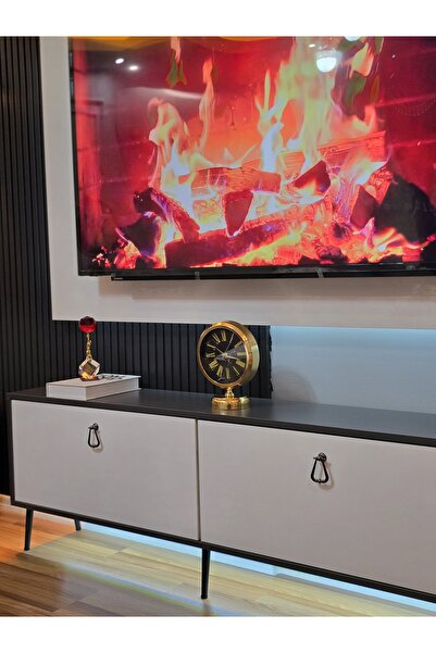 LH Lavinya Home Saat Lüks Masa Üstü Gold Metal 25x20 cm | Dekoratif Şık Tasarım