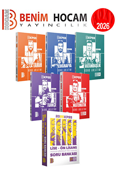 Benim Hocam Yayınları 2026 KPSS Konu Anlatım Seti ve 2026 Lise Ön Lisans Tama...