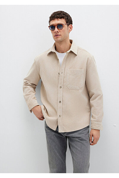 Mavi Beige Velvet Shirt Loose Fit / Relaxed Fit 0211749-70039