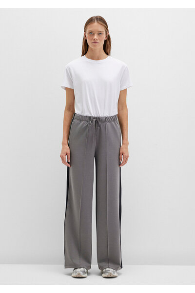 Mavi Şerit Detaylı Tencel TM Modal Gri Eşofman Altı 1011104-82577