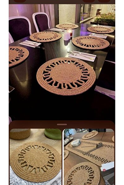 Hediyeninellitonu Red Placemat Straw Placemat Red American Table Runner Christmas Placemat Tableware