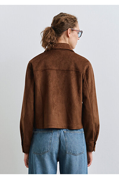 Mavi Suni Süet Kahverengi Ceket Gömlek Regular Fit / Normal Kesim 1211300-70241