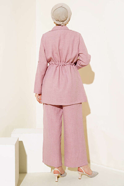 VOLT CLOTHİNG Damen-Jacken-Leinen-Set