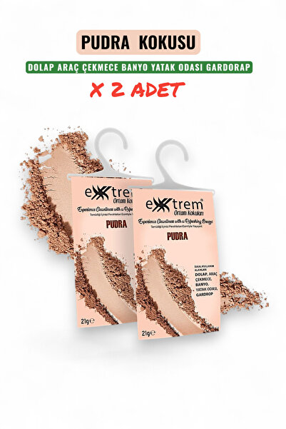 EXXTREM Pudra Dolap ve Çekmece Kokusu | 2 Adet - Doğal Esanslı - Güve ve Neme...