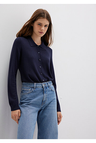 Mavi Wool Blend Navy Blue Knitwear Polo 1710700-89101