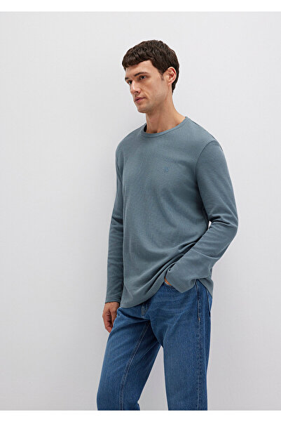 Mavi Μακρυμάνικο πράσινο μπλουζάκι Basic Slim Fit / Slim Fit 065755-80889