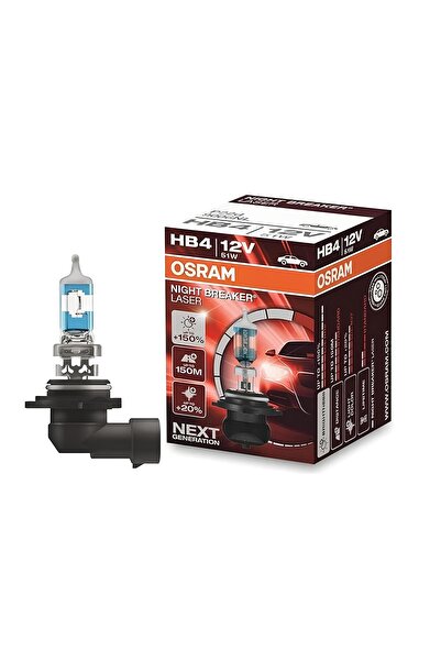 Osram Ampul 12V Hb4 51W 9006 Nıght Breaker Laser 150 Güçlü 20 Beyaz Işık