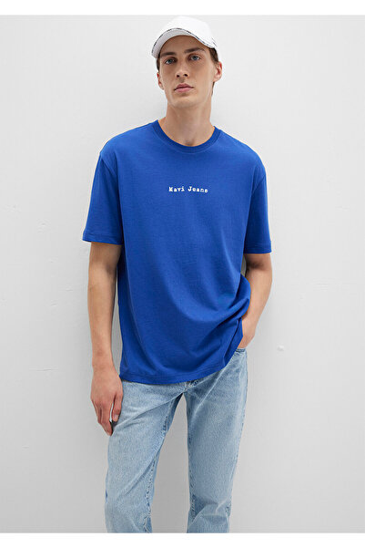 Mavi Tricou cu imprimeu jeans Fit largi / Decoltat lejer 0612899-70907