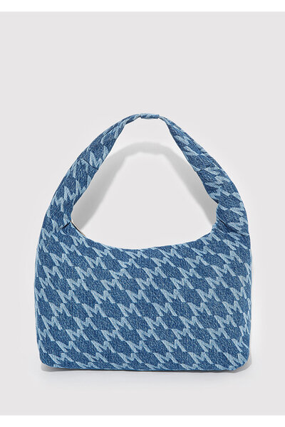 Mavi Geantă de mână din denim imprimat 1912061-70830