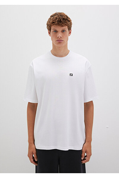 Mavi Pro Weiß Basic T-Shirt Relaxed Fit / Entspannte Passform 0613090-620