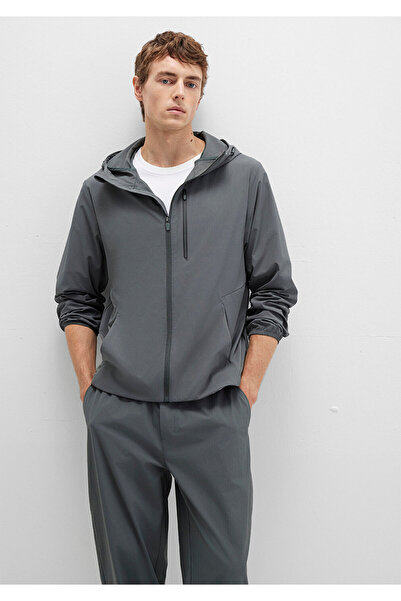 Mavi Γκρι αθλητικό μπουφάν με κουκούλα Regular Fit / Normal Cut 0110655-71598