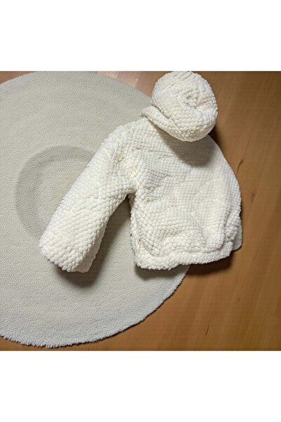 LOVE MAXX Hooded Welsoft Cardigan Ecru