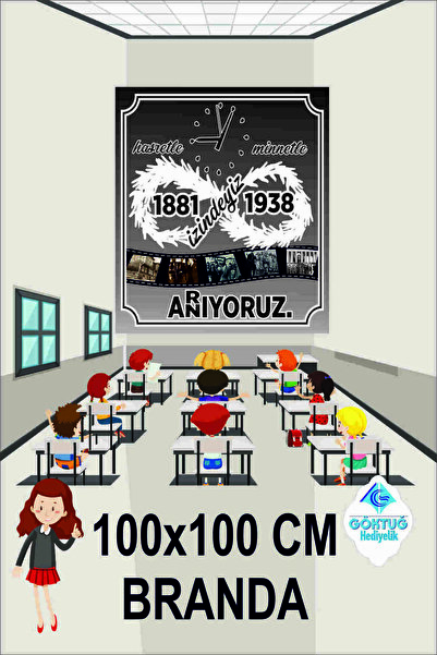 Göktuğ Hediyelik okul 10 kasım panosu