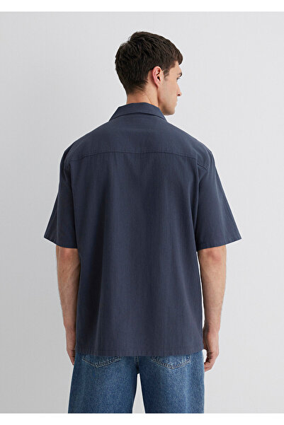 Mavi Lacivert Gömlek Loose Fit / Bol Rahat Kesim 0211519-70726