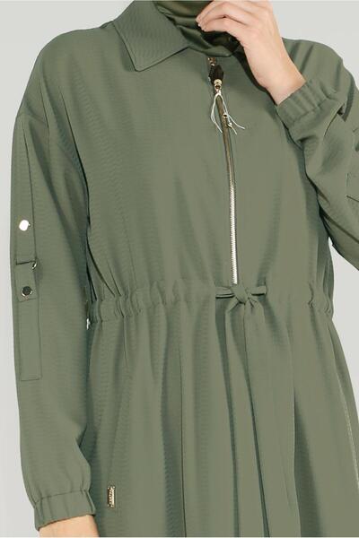 Alvina Men's Collar Zippered Rubbered Cover 10164