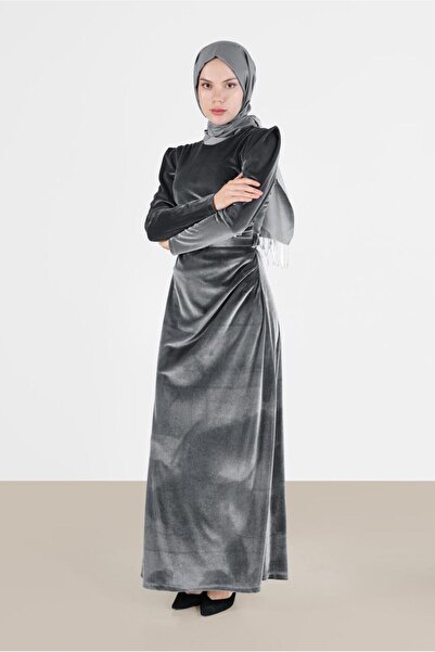 Alvina BELT DETAIL VELVET DRESS 42452