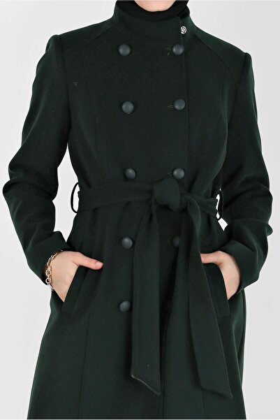 Alvina BUTTON DETAIL BELLOWED COAT 90255