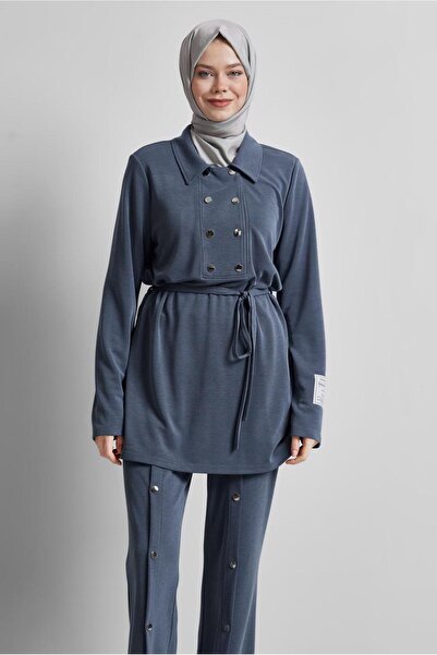 Alvina Belted Pants Tracksuit Set 45440