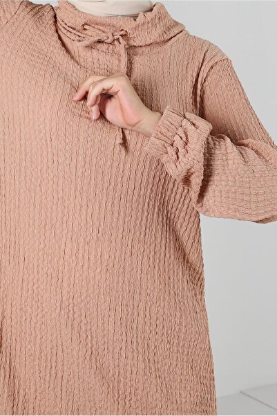 Alvina LAPEL BINDING DETAILED CUFFS ELASTIC TUNIC 43931