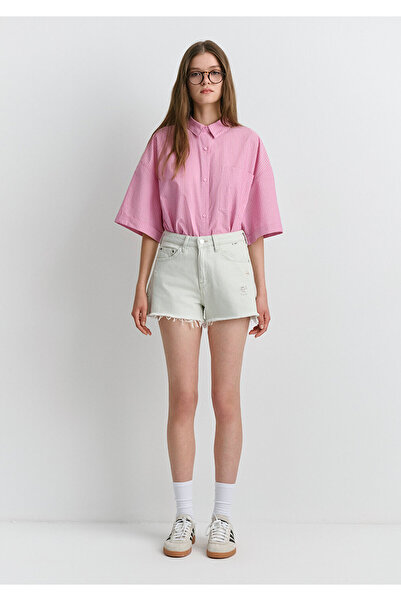 Mavi Rosie 90lar Buz Mavi Jean Şort 1447489738