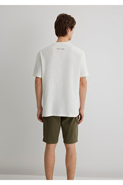 Mavi Τυπωμένο μπλουζάκι εκρού Loose Fit / Loose Comfortable Cut 0612623-70057