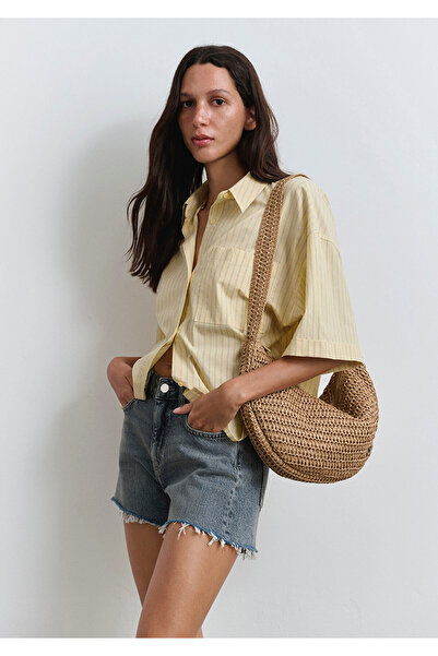 Mavi Rosie 90lar Puslu Indigo Mavisi Jean Şort 1447489740